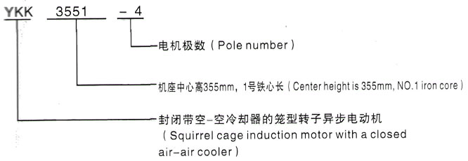 YKK系列(H355-1000)高压YJTG-225S-4A/37KW三相异步电机西安泰富西玛电机型号说明